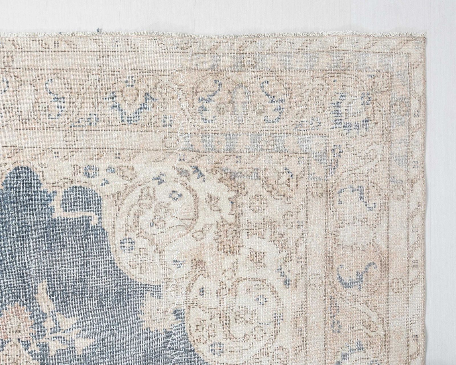 photo furniture Blue Turkish Rug, 7x10 Vintage Rug, Low Pile Rug, İnterior Rug, Anatolian Rug, Area Rug, Living Room Rug, Antique Rug, Handmade Rug, A4341