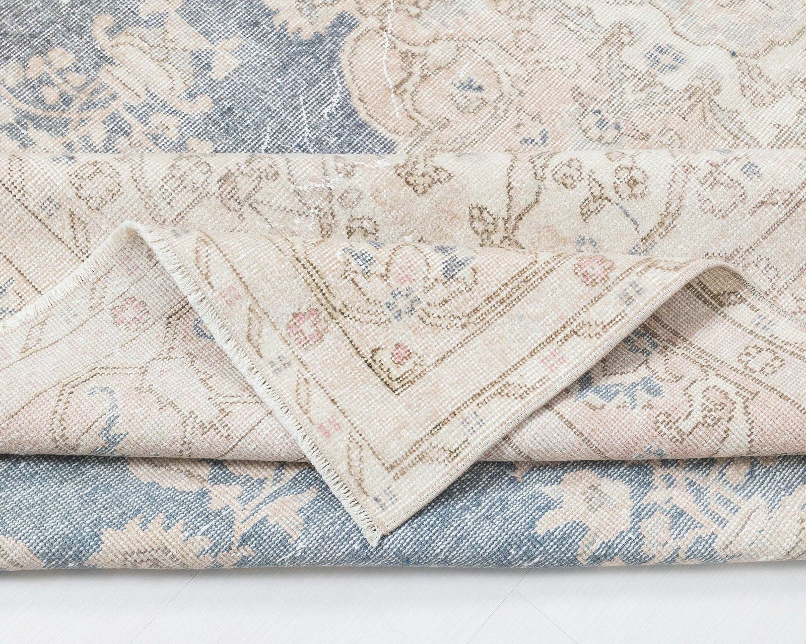 photo for sale Blue Turkish Rug, 7x10 Vintage Rug, Low Pile Rug, İnterior Rug, Anatolian Rug, Area Rug, Living Room Rug, Antique Rug, Handmade Rug, A4341
