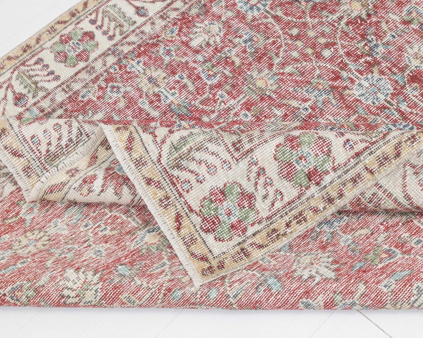 photo for sale 5.4x9.4 Feet Vintage Rug, Turkish Rug, Antique Rug, Low Pile Rug,Oushak Rug, Anatolian Rug, Handmade Rug,Naturel Rug,Living Room Rug