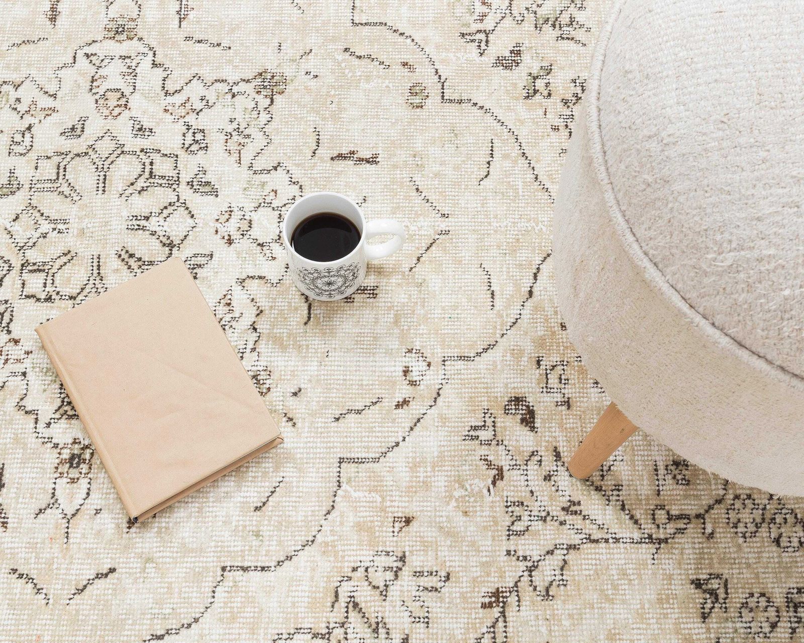 6x9 Vintage Rug, Neutral Turkish Rug, Antique Rug, Handmade Rug, Living Room Rug, Anatolian Rug, Wool Rug,Naturel Rug,Handknotted Rug photo furniture