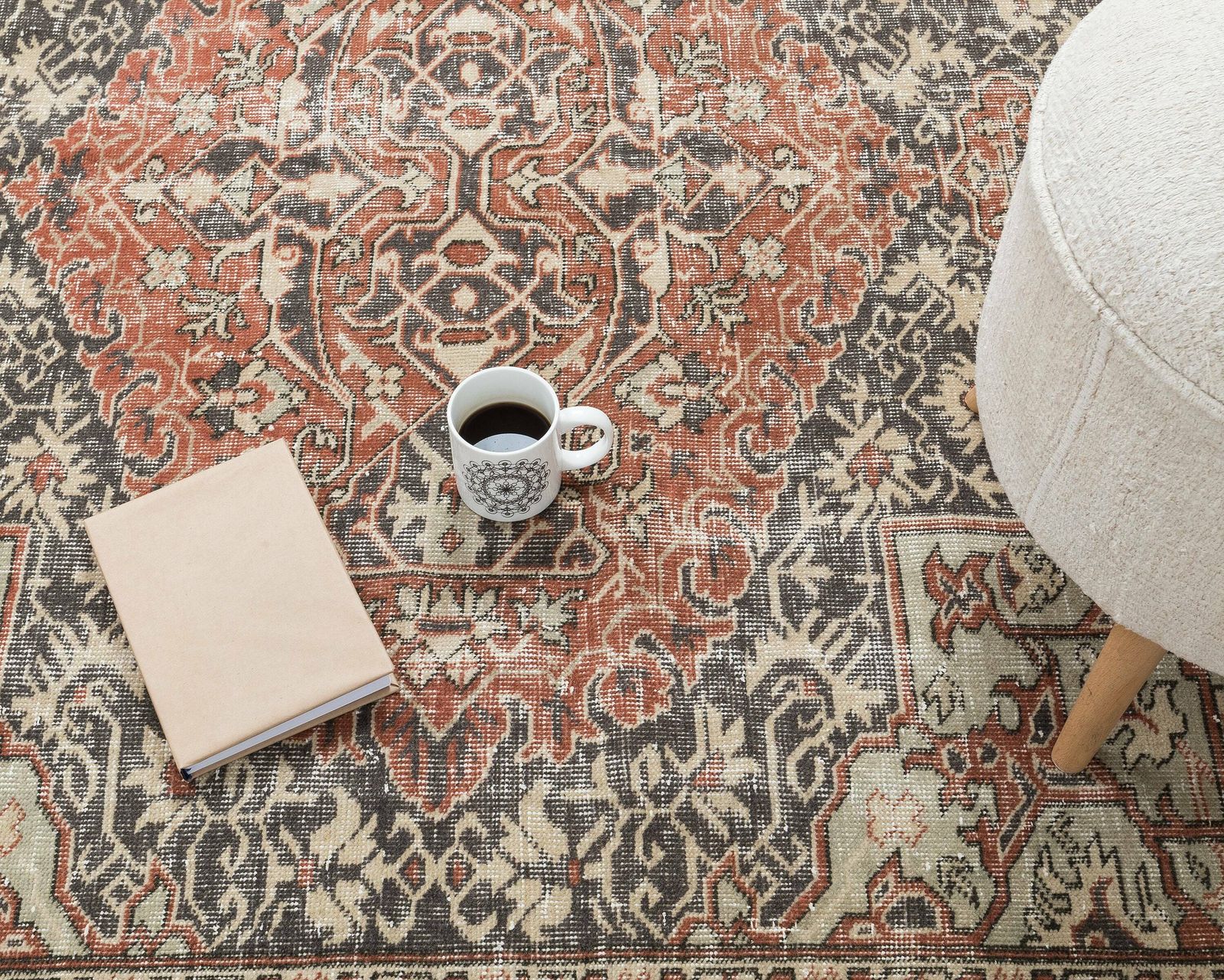 photo furniture 6.2 X 9.5 Ft Vintage Unique Turkish Low Pile Rug