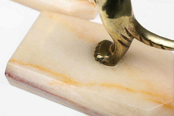 photo furniture Art Deco Bookends In Copper With Marble Bases, France, 1930s, Set Of 2