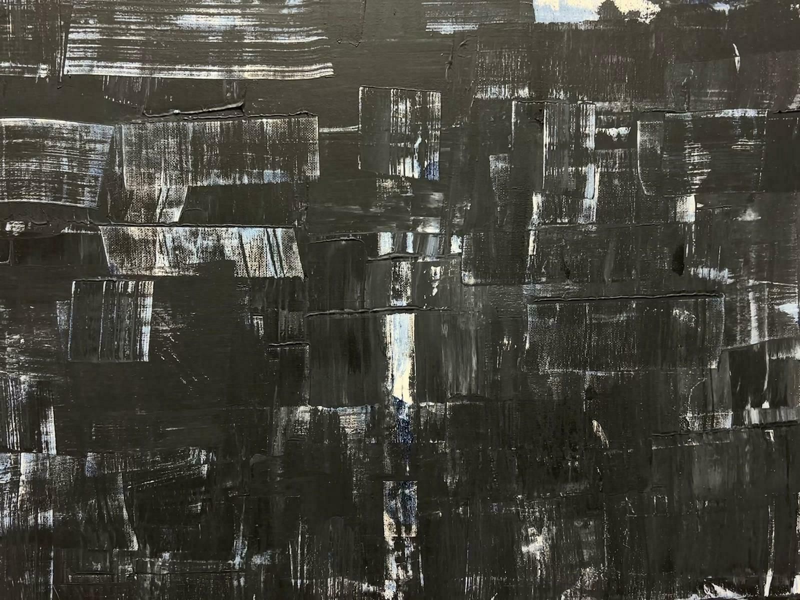 Robert Somertonblack Grey White Large British Expressionist Abstract Original Paintingc. 2023