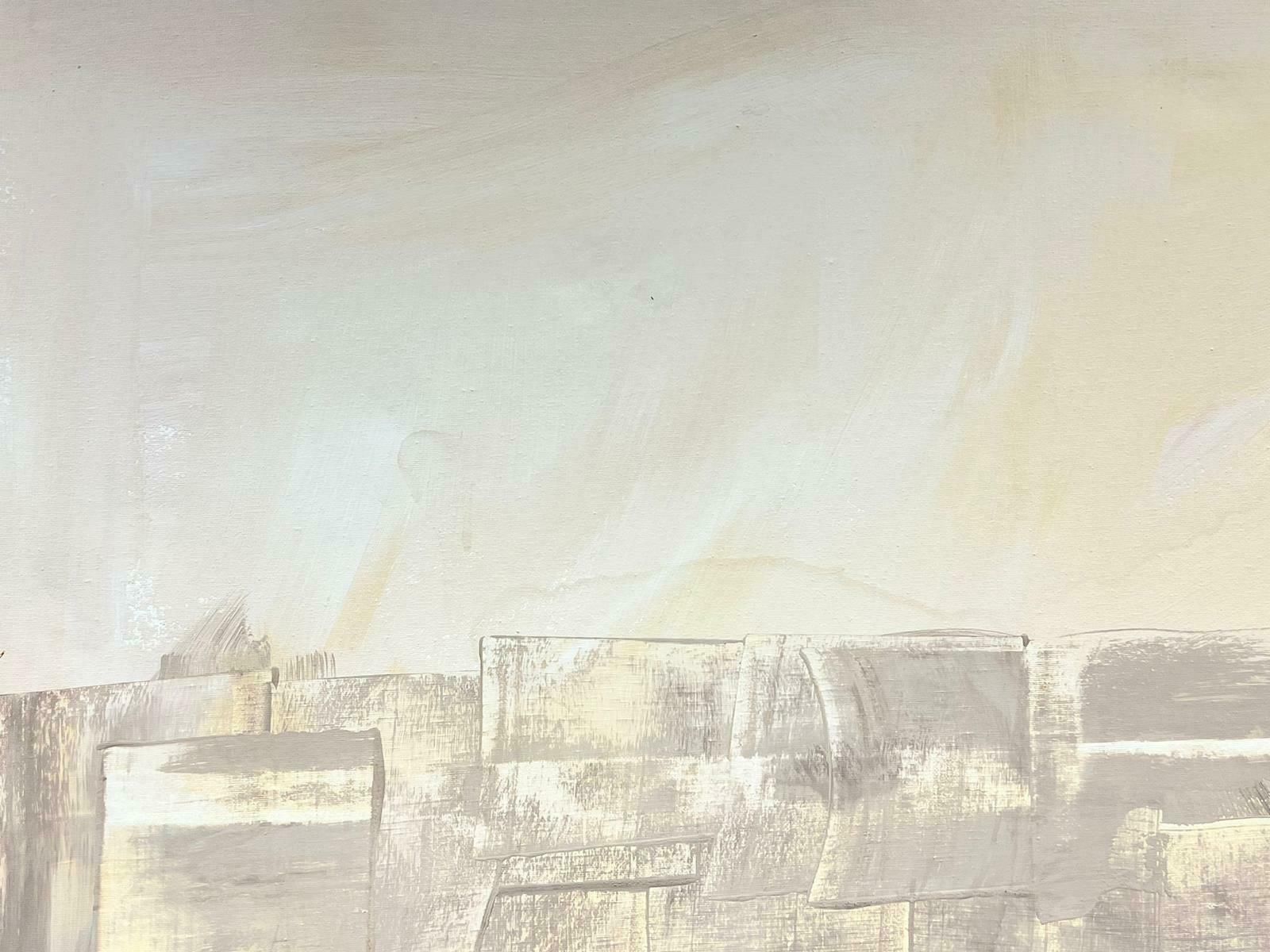 Robert Somertonhuge British Expressionist Abstract Original Painting Sand Beige Ochre Colors C. 2023 photo vinterior
