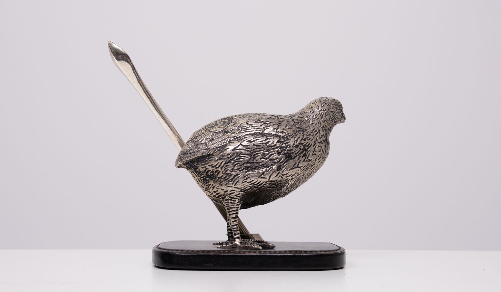 Gucci Silver Plate Quail Penholder 1970s Italy photo buy