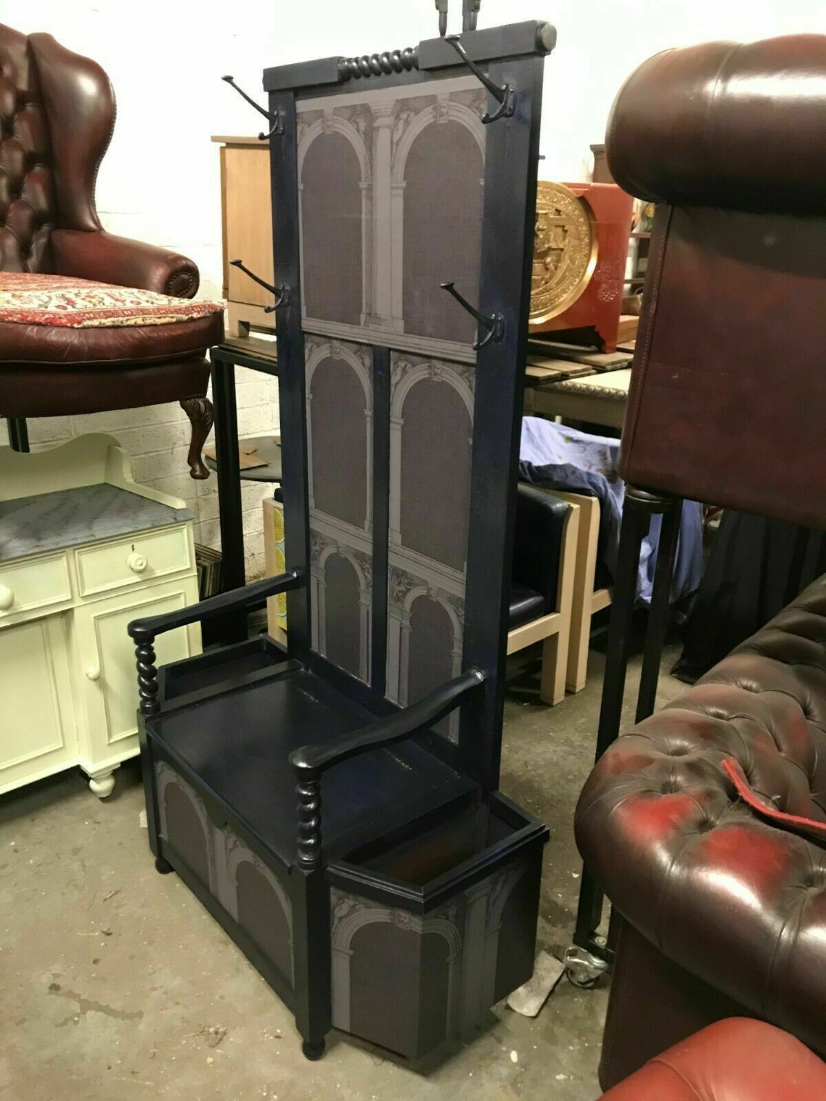 Decorative Finish Antique Box Seat Hallstand Cole & Son Fornasetti Decoupage photo Home Decor