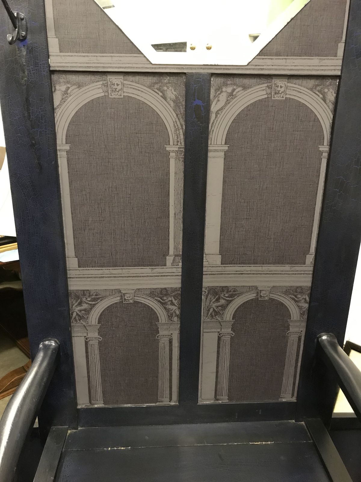 198.0 Decorative Finish Antique Box Seat Hallstand Cole & Son Fornasetti Decoupage photo