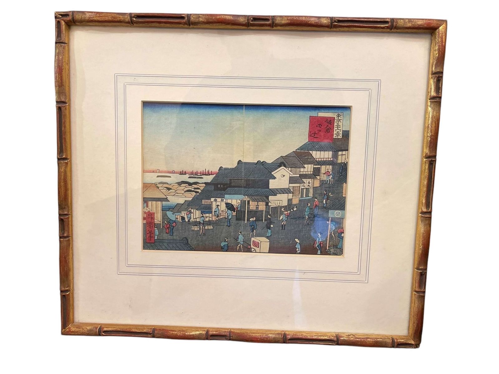 Ikkei Shosai A Set Of Ten Original Framed Woodblocks Circa 1870 photo for sale