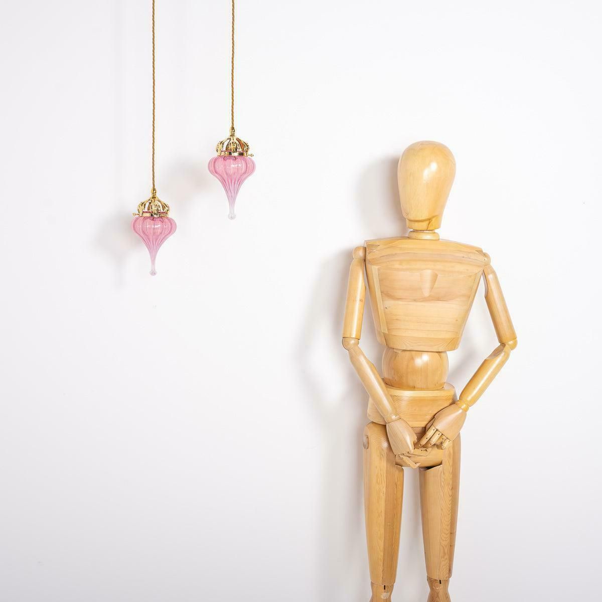 photo furniture Cranberry Pink Vaseline Glass Drop Shade With Polished Brass Arts & Crafts Style Galleries