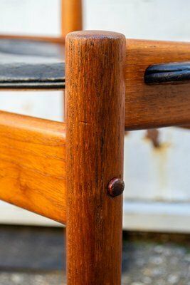 Teak And Leather Dining Chairs By P. Jeppesen For Grete Jalk, Denmark, 1959, Set Of 6 photo buy