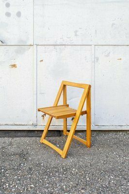 Trieste Folding Chairs In Beech By Aldo Jacober For Bazzani, Italy, 1960s, Set Of 3 photo furniture