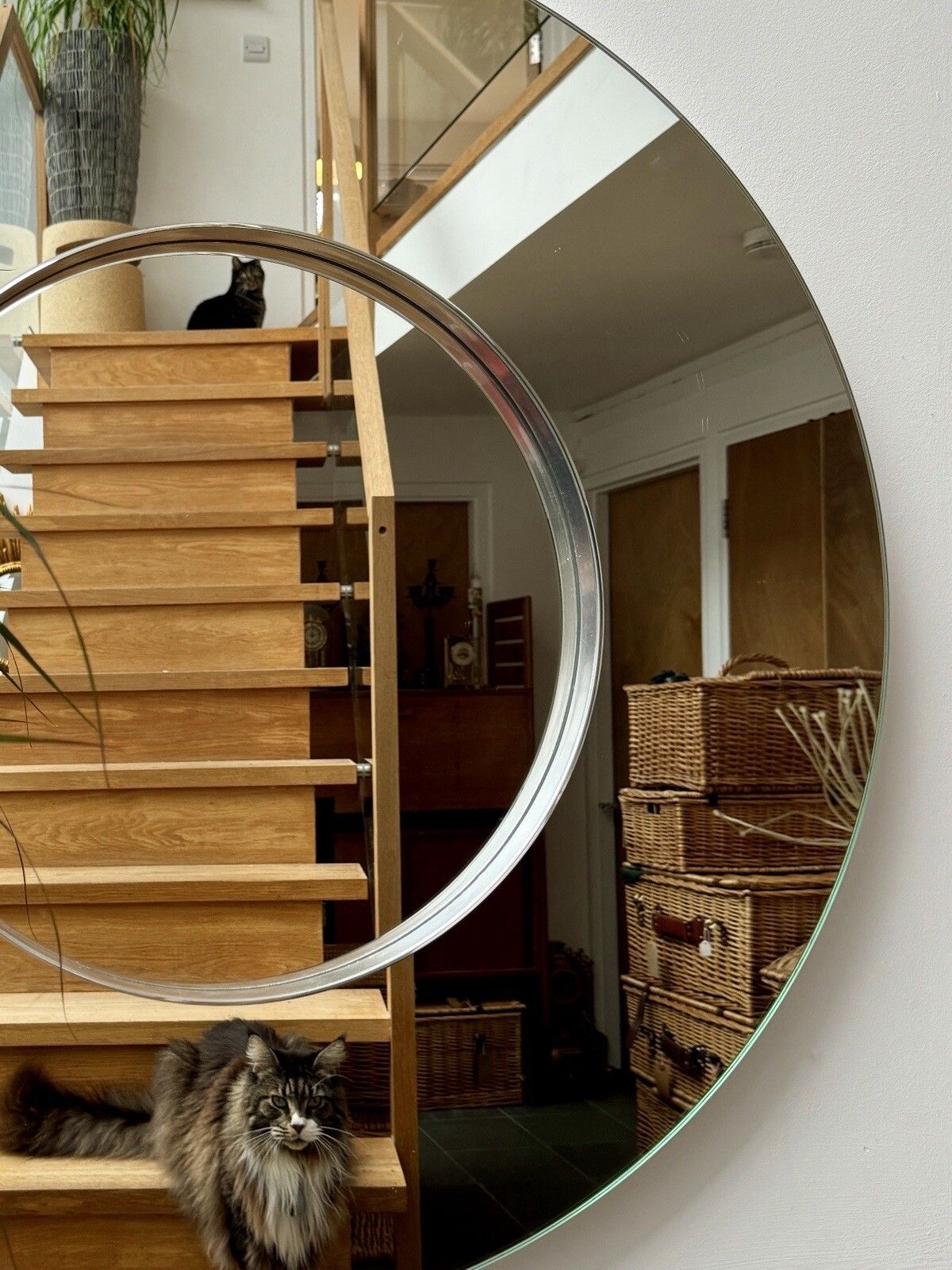 Deknudt Rondo S Modern Circular Wall Mirror Made In Belgium C1990’s photo vintage