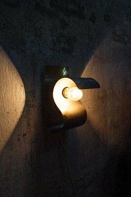 Wandlamp Van Gebogen Staal, Italië, Jaren 1970