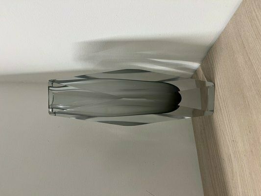 Vase And Ashtray In Faceted Submerged Murano Glass By Flavio Poli, 1960s, Set Of 2 photo furniture