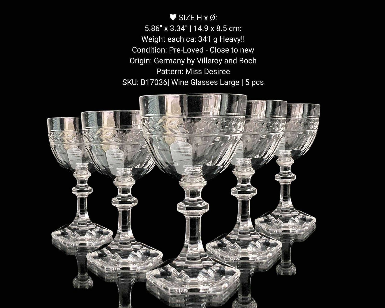 Crystal Wine Glasses Large | 5pcs | Villeroy Boch photo furniture