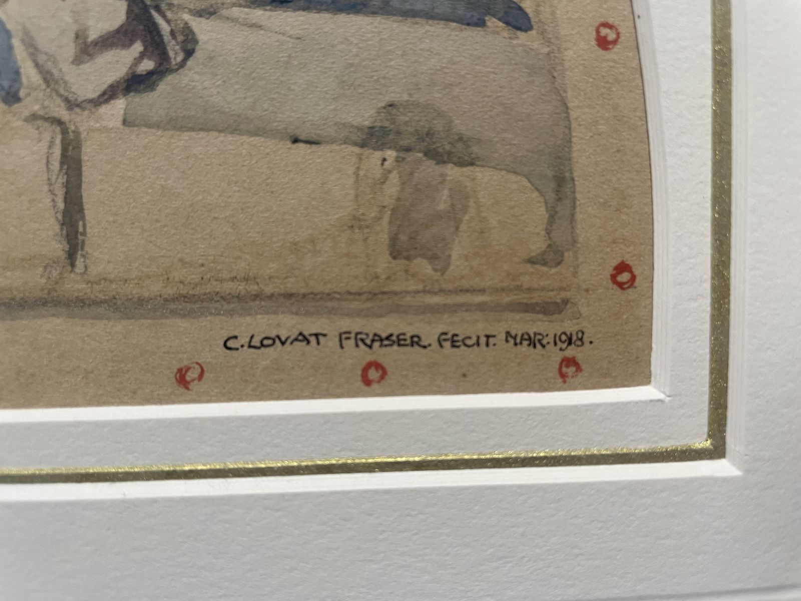 Claud Lovat Fraser   Fete Galante   1918 British Watercolour Design For A Fan photo for sale