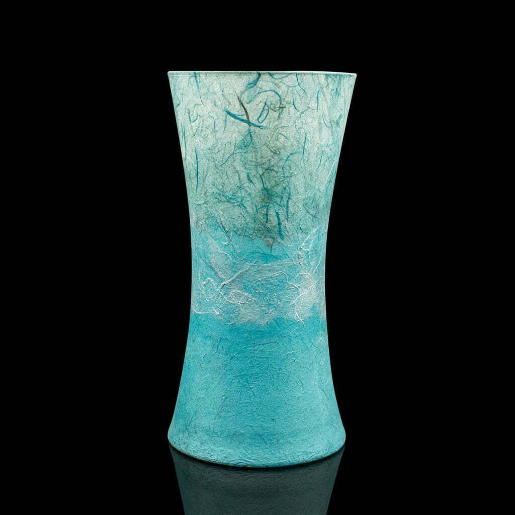 Contemporary Display Vase, English, Art Glass, Flower Sleeve, Straw Silk Finish photo for sale