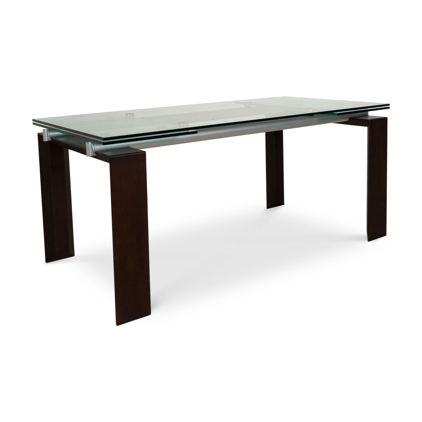 Desalto Stilt Glass Dining Table Brown Extendable 170 225 X 75 X 85cm photo for sale