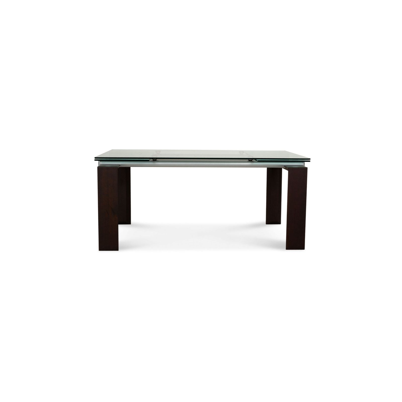 Mobilier Table à manger Desalto Stilt en verre brun, extensible, 170-225 x 75 x 85 cm photo
