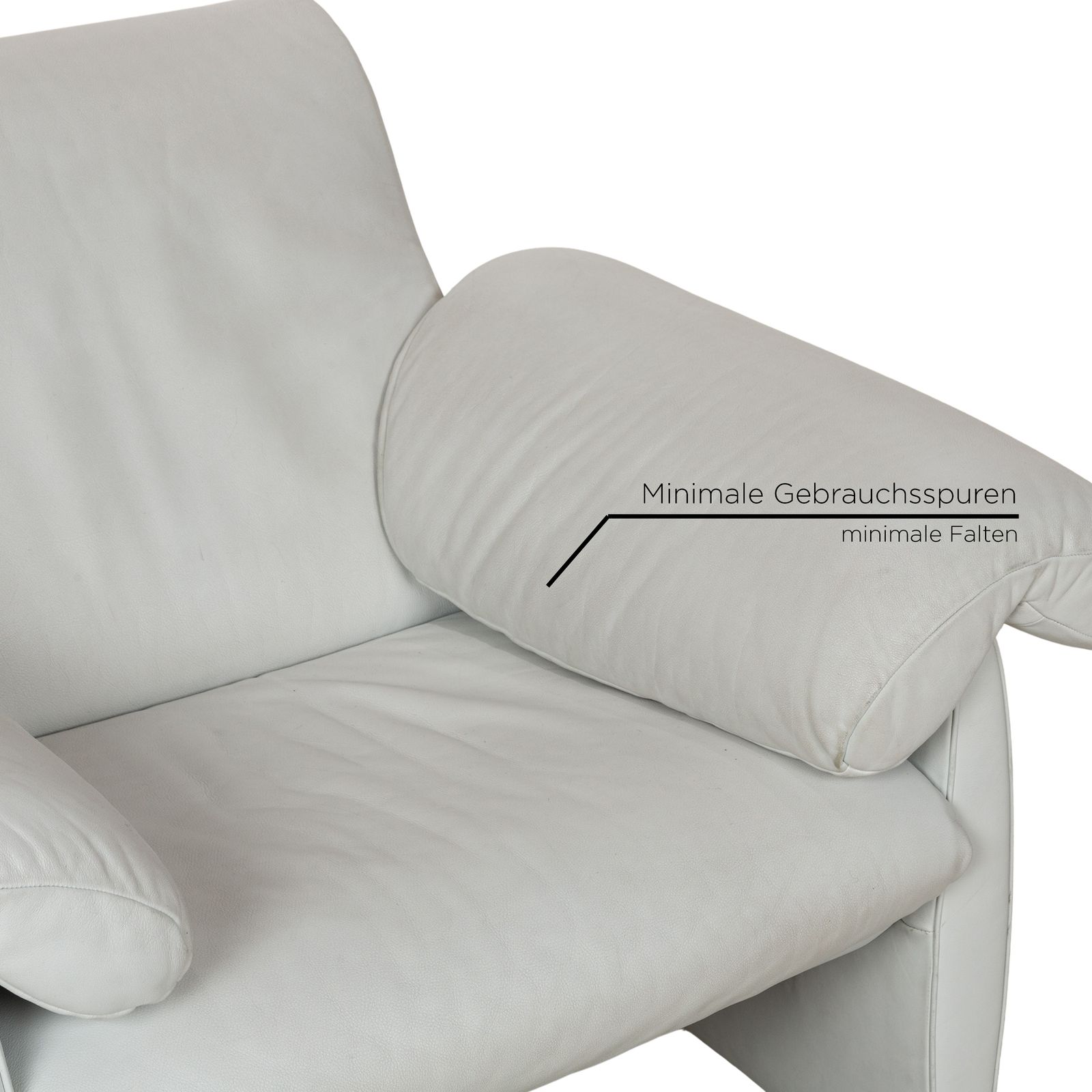 Fauteuil De Sede DS 10 en cuir blanc photo Mobilier