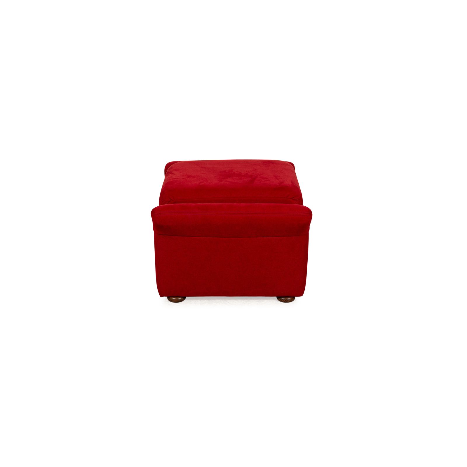 Pouf Himolla en tissu rouge photo vintage