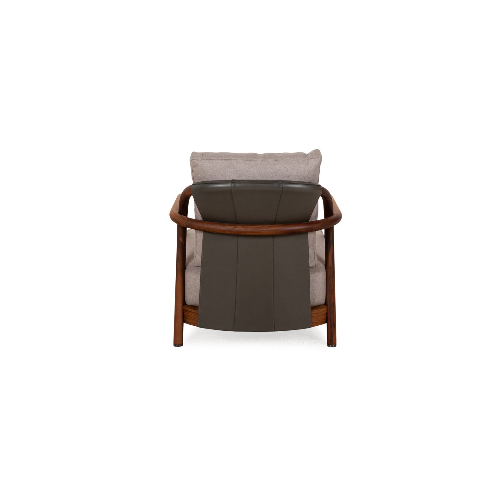 photo for sale Fauteuil Flexform Crono en tissu gris, sur structure en bois