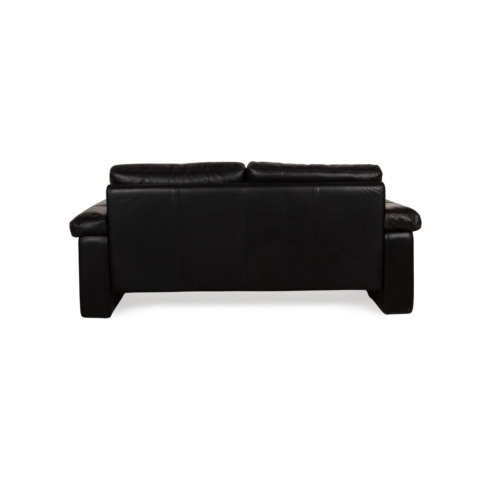 Mobilier Canapé 2 places Cor Conseta en cuir noir photo