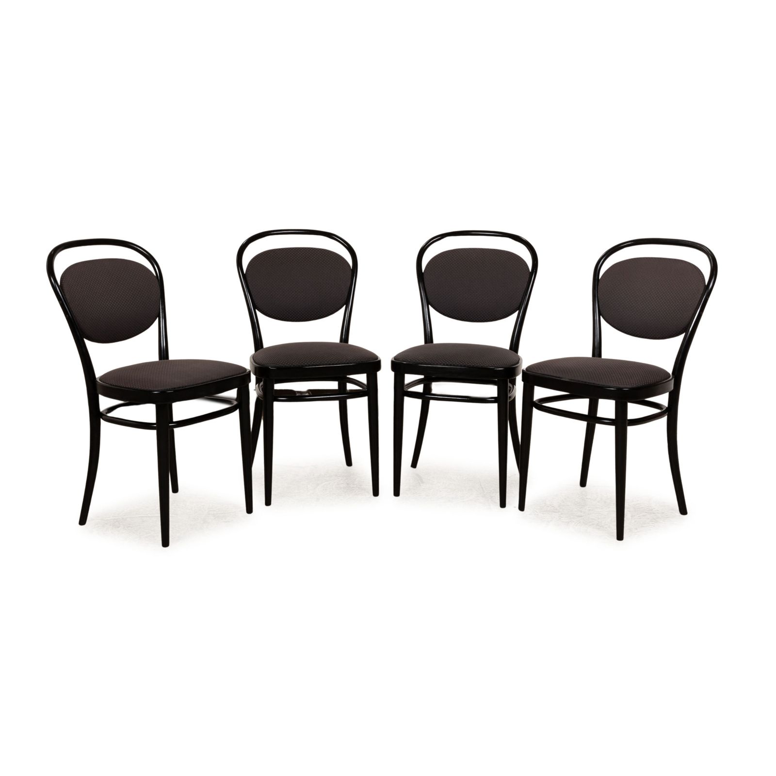 Set Van 4 Thonet 214 Houten Stoelen Zwart