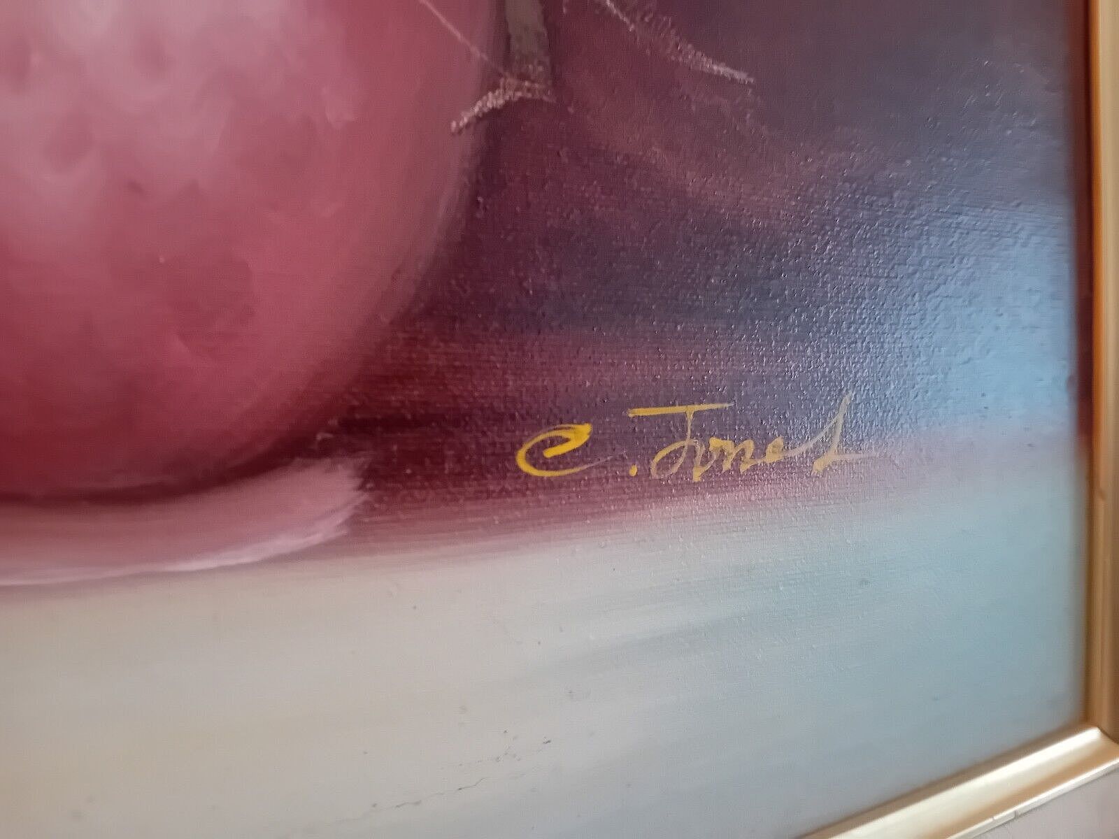 190.0 Beautiful  Original Oil On Canvas By C Jones photo