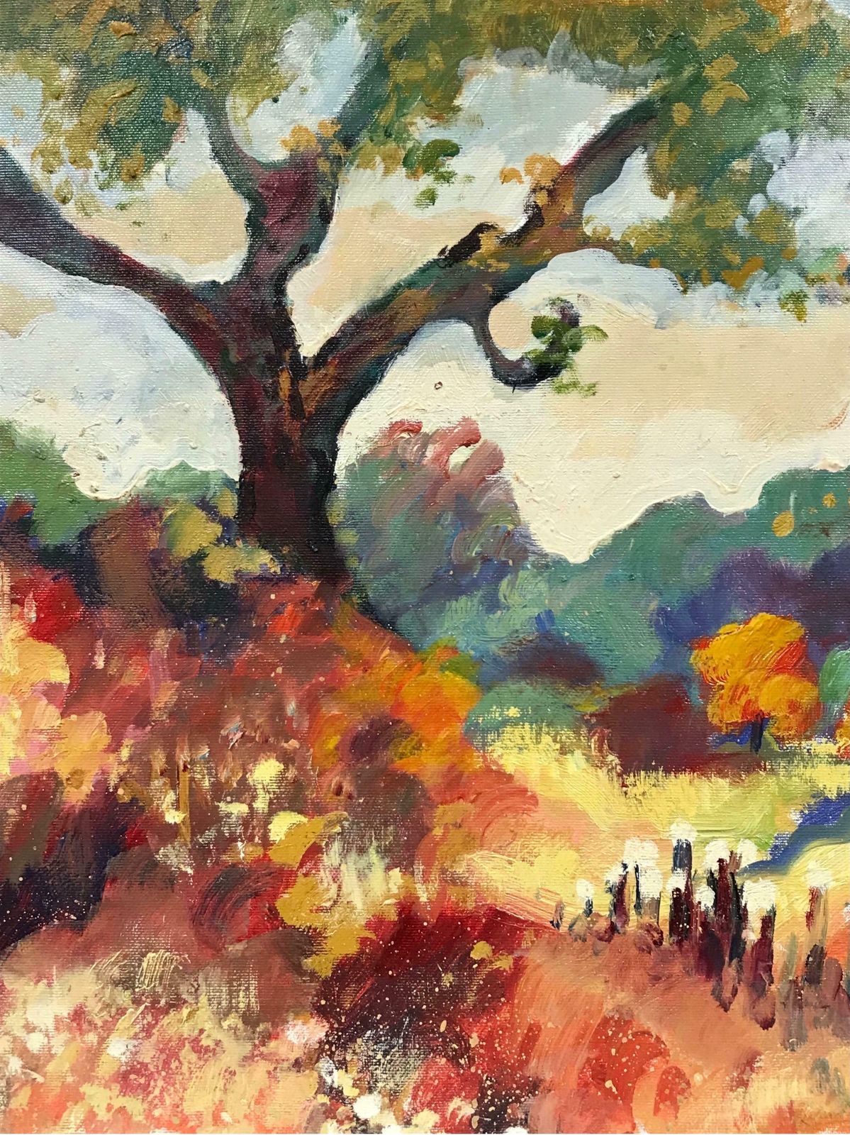 Guy Benardautumn In Provence, Signed French Modernist Oil Painting photo Art
