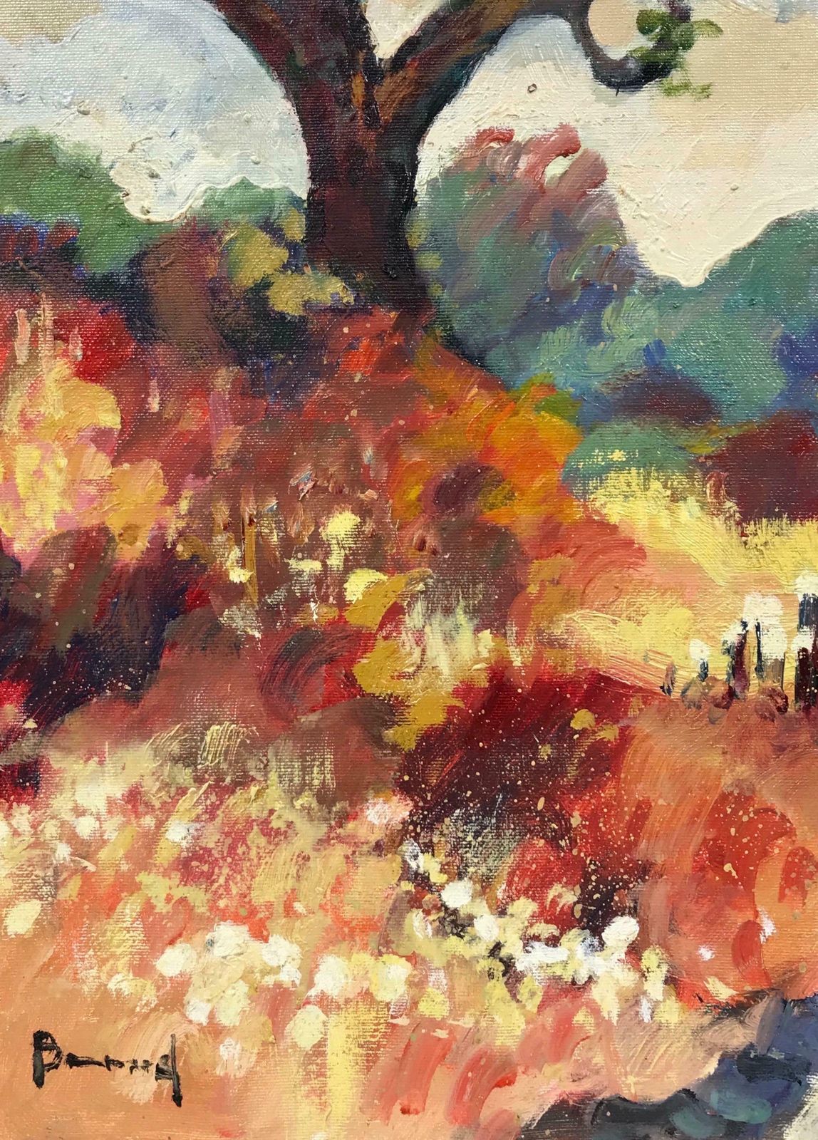 Guy Benardautumn In Provence, Signed French Modernist Oil Painting photo vinterior