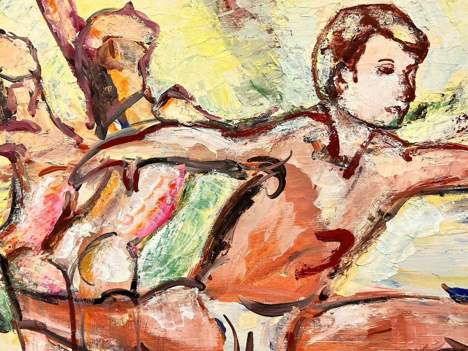 Maria Tort Xirauthe Ballerina Lesson Large Spanish Modernist Original Oil Painting photo for sale