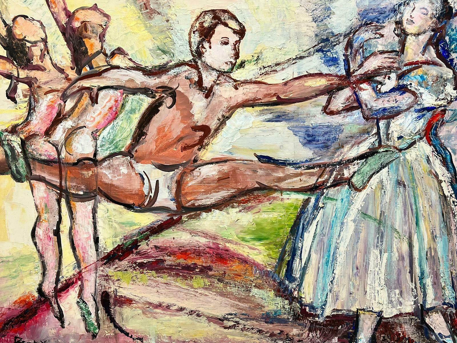Maria Tort Xirauthe Ballerina Lesson Large Spanish Modernist Original Oil Painting photo 1209.0