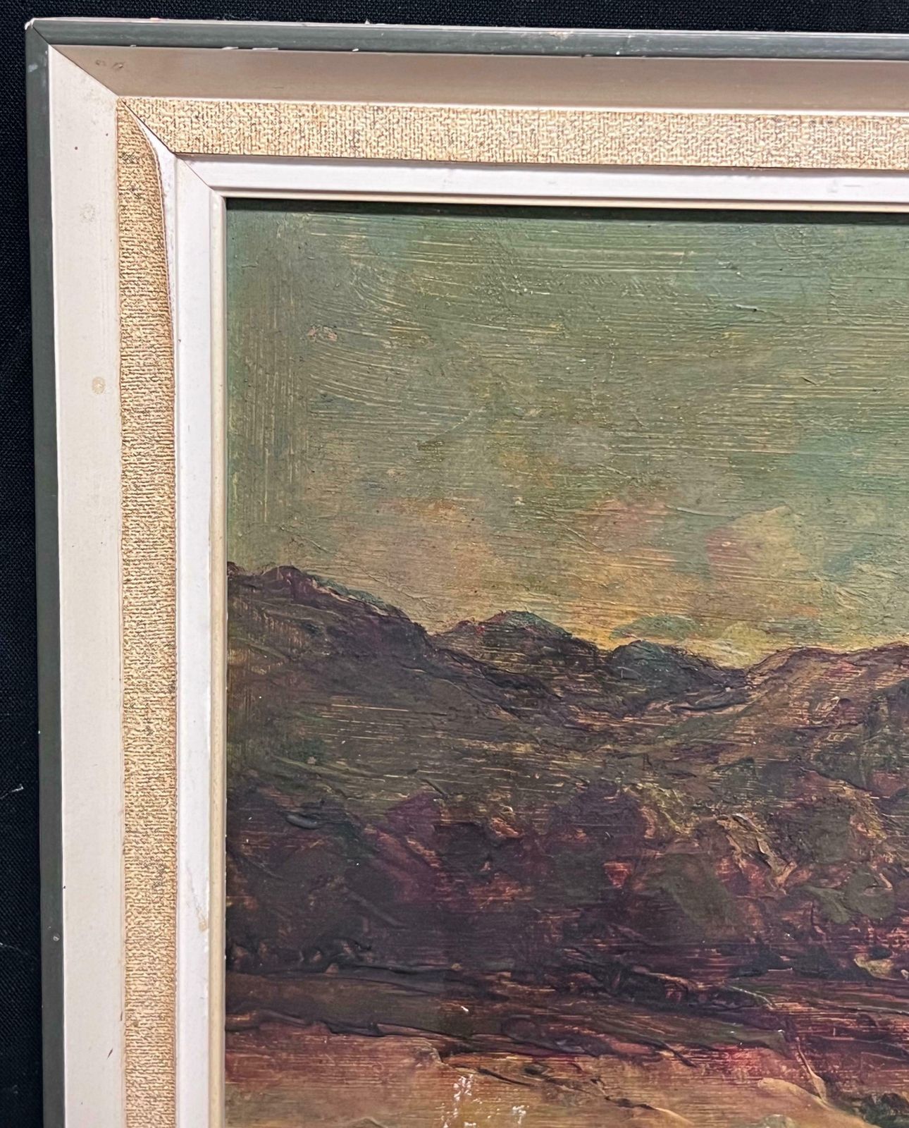 Alex Frasermountainous Landscape Loch Maree Scotland With Boats Serene Antique Oil Painting19th photo for sale