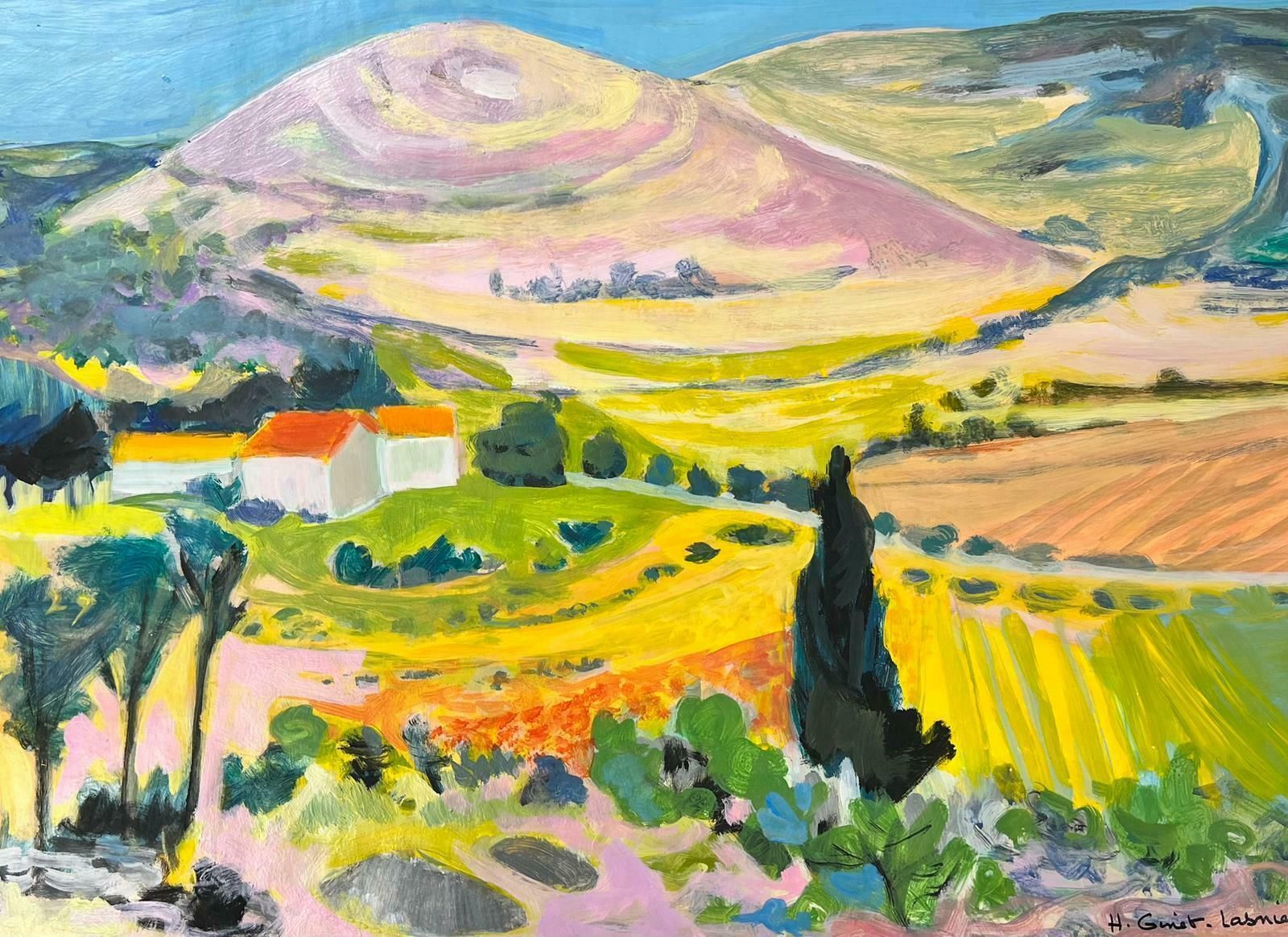 Huguette Ginet Lasnier Golden Fields In Provence French Post Impressionist Signed Oil C. 2000's photo 969.0
