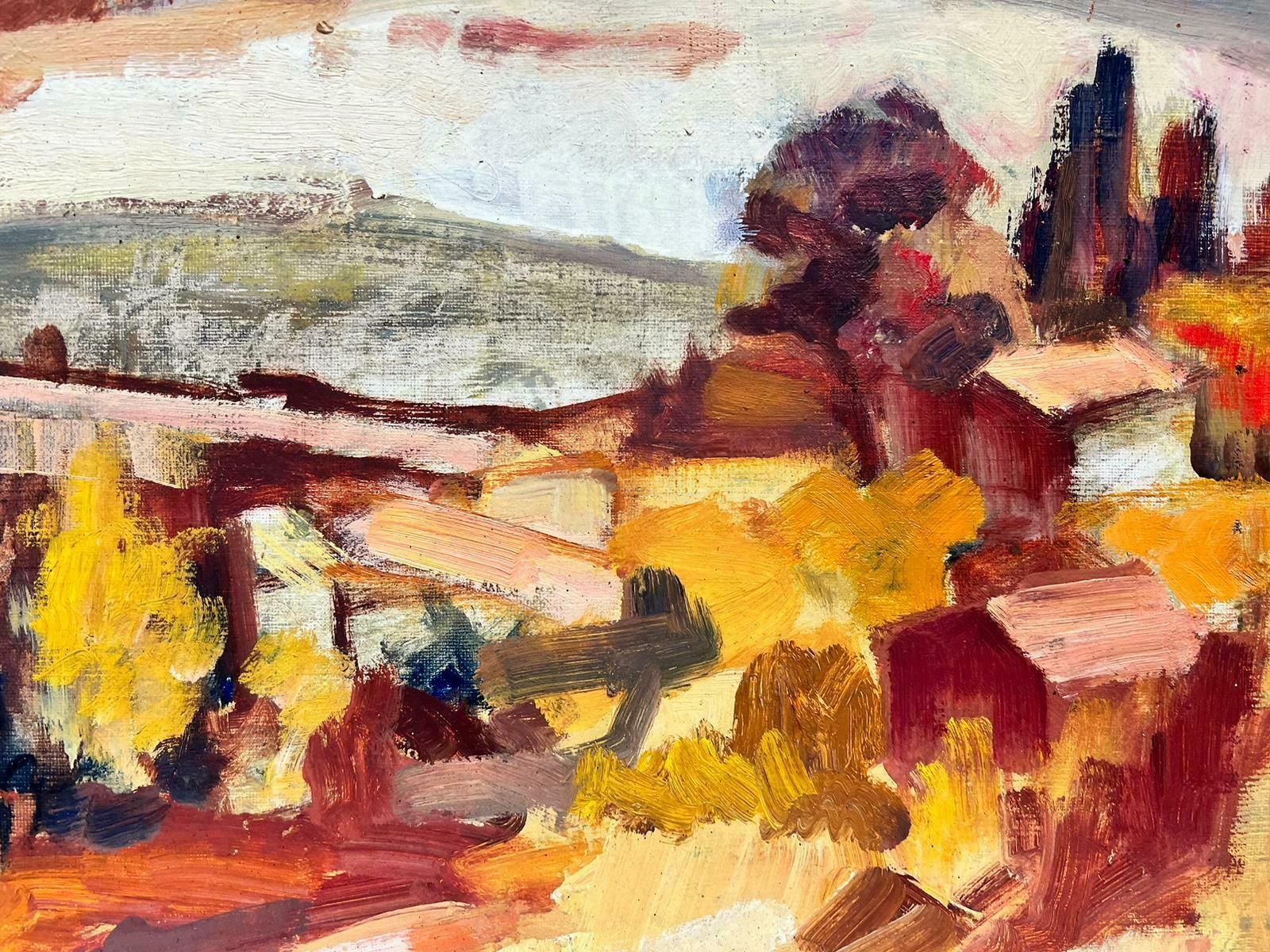 Josine Vignonhuge French Post Impressionist Signed Oil Southern France Catalan Landscape1950's photo vinterior