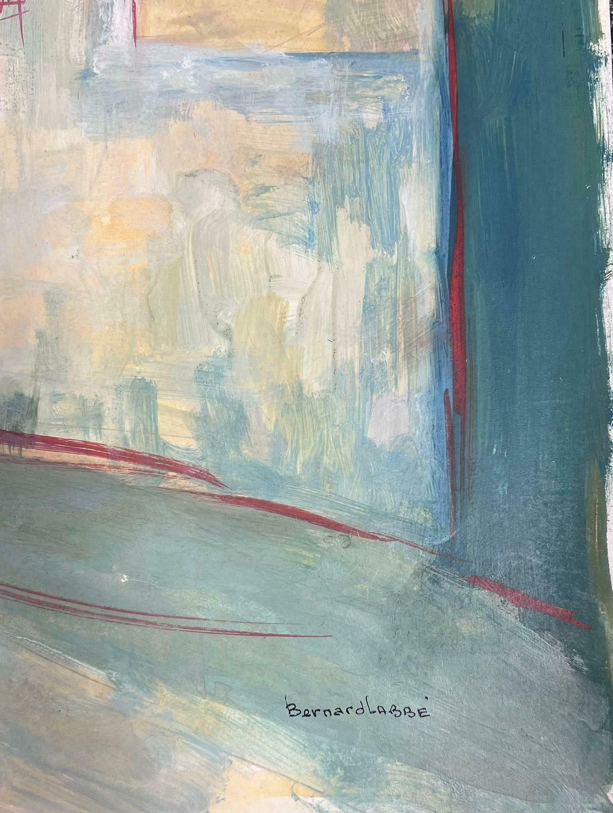 Bernard Labbe20th Century Modernist Painting Stone Village Arch Way Street Landscape1950's photo for sale