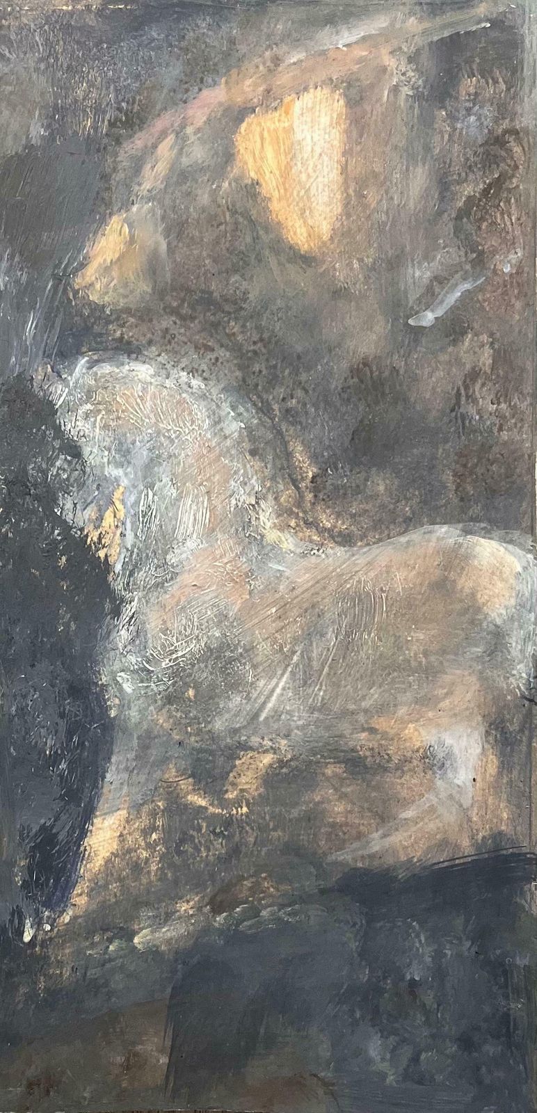 Robert Ladouoriginal French Abstract Artwork Of A Horse In A Forest Setting20th Century photo vinterior