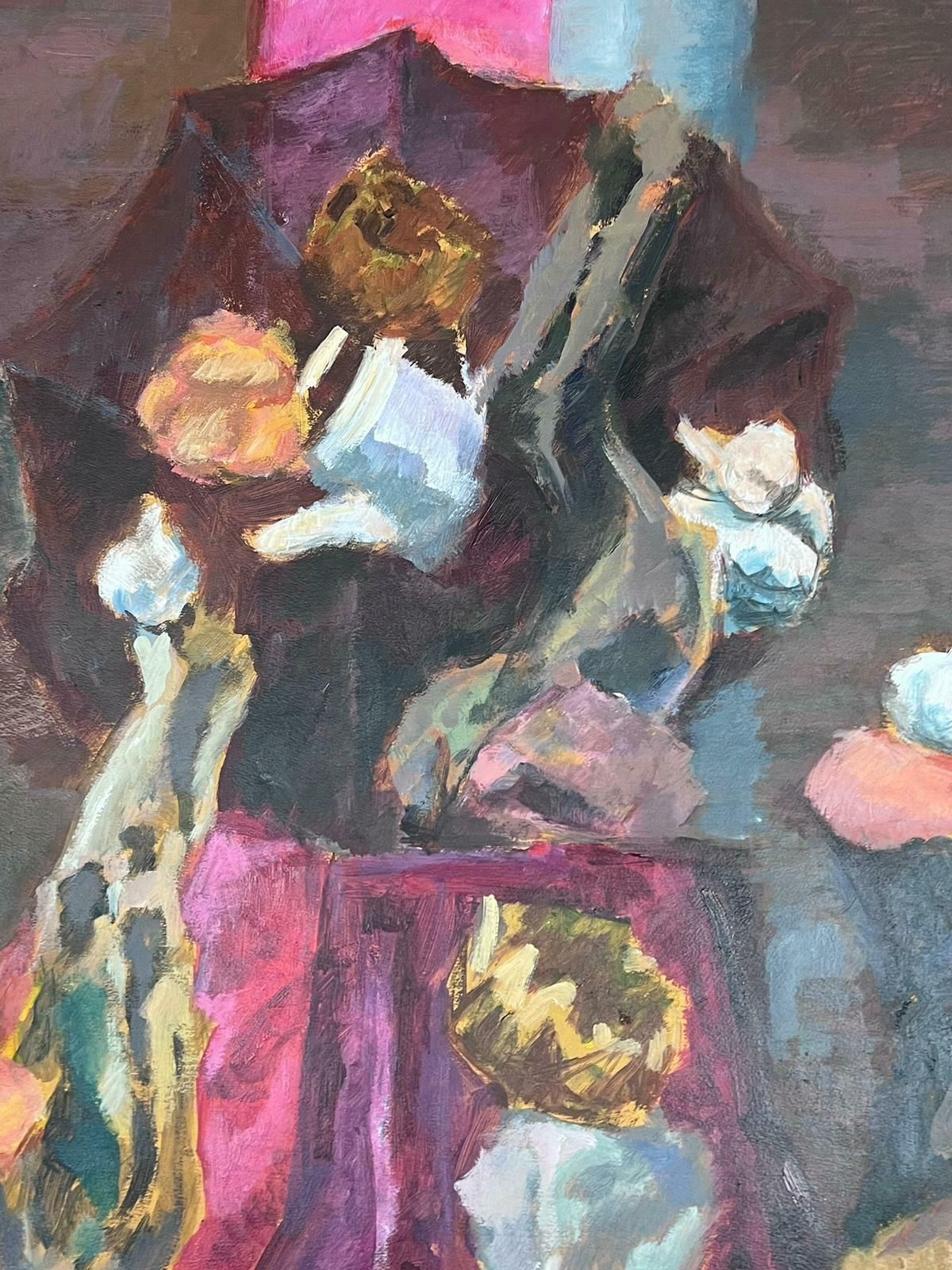 Guy Nicod French 20th Century Modernist Painting Interior Objects Purple Colours photo Art