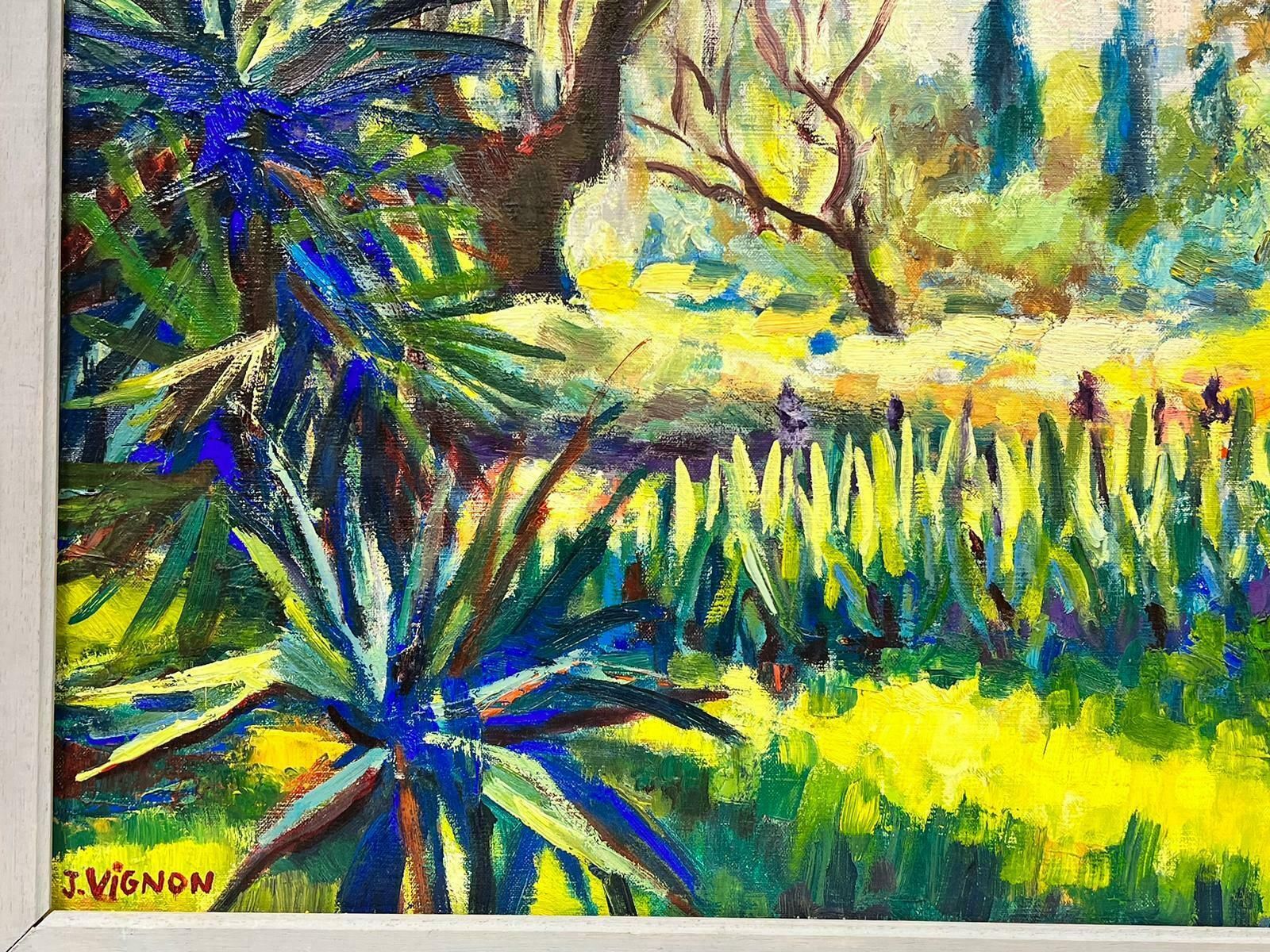 Josine Vignoncypress Trees In Provence Woodland Summer Landscape 1960's Golden French Oil1960's photo furniture