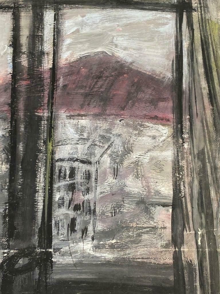 édouard Righetti (1924 2001)mid Century French Post Impressionist Painting, Grey Skies Through Window1950's photo 918.0