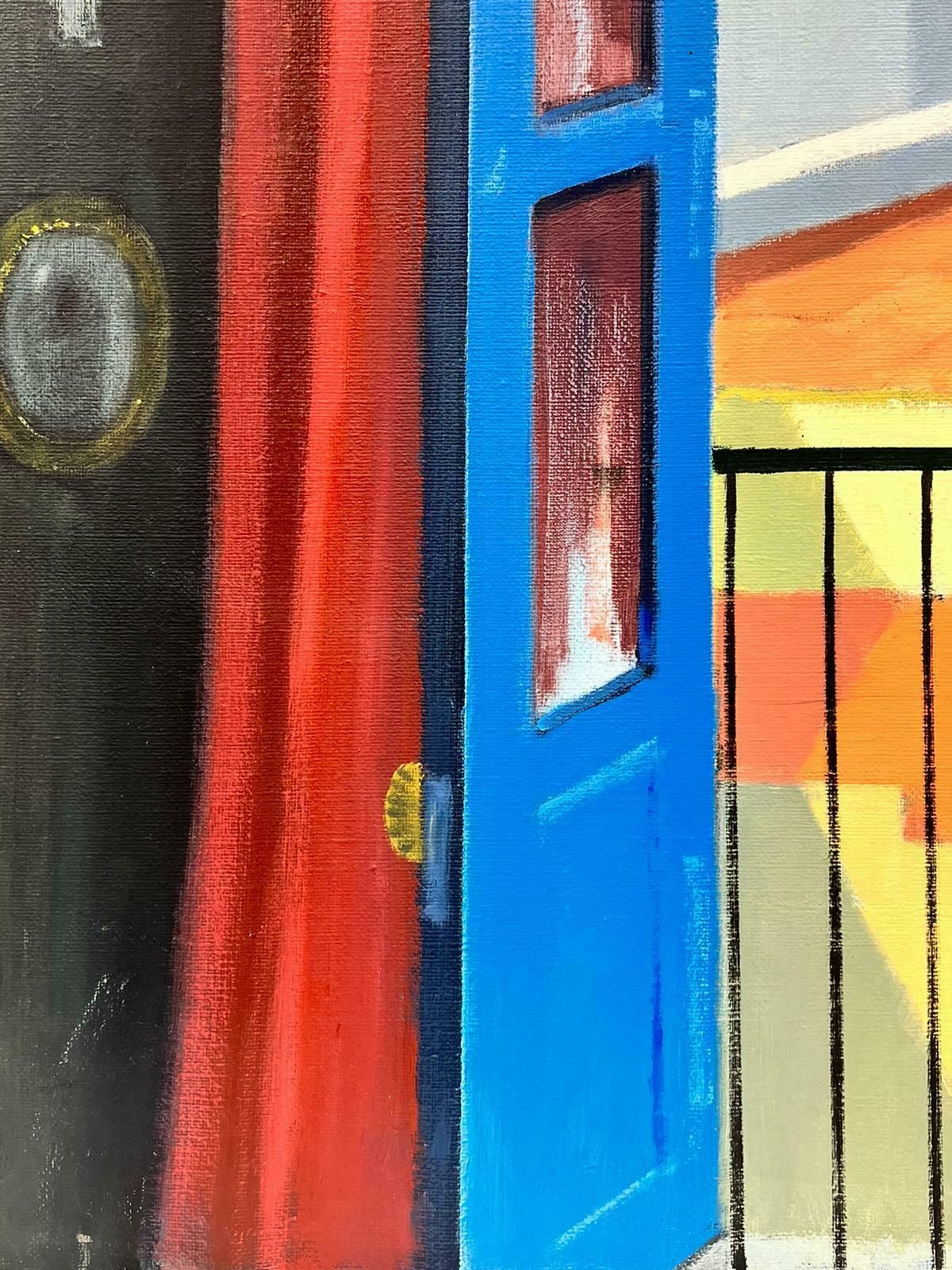 Stig Wernheden (1921–1997)swedish Modernist Oil Painting Open Window Patio Interior Room View Signed photo buy