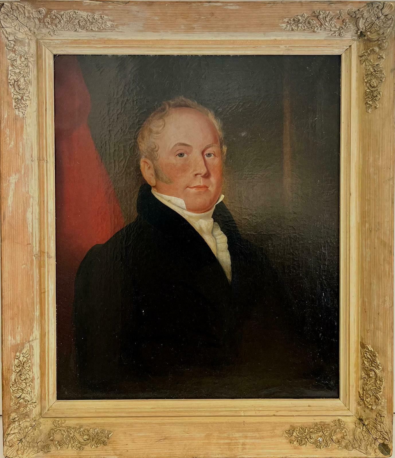 19th Century English Schoollarge Victorian Portrait Of Country Gentlemen Squire Oil Painting On Canvas
