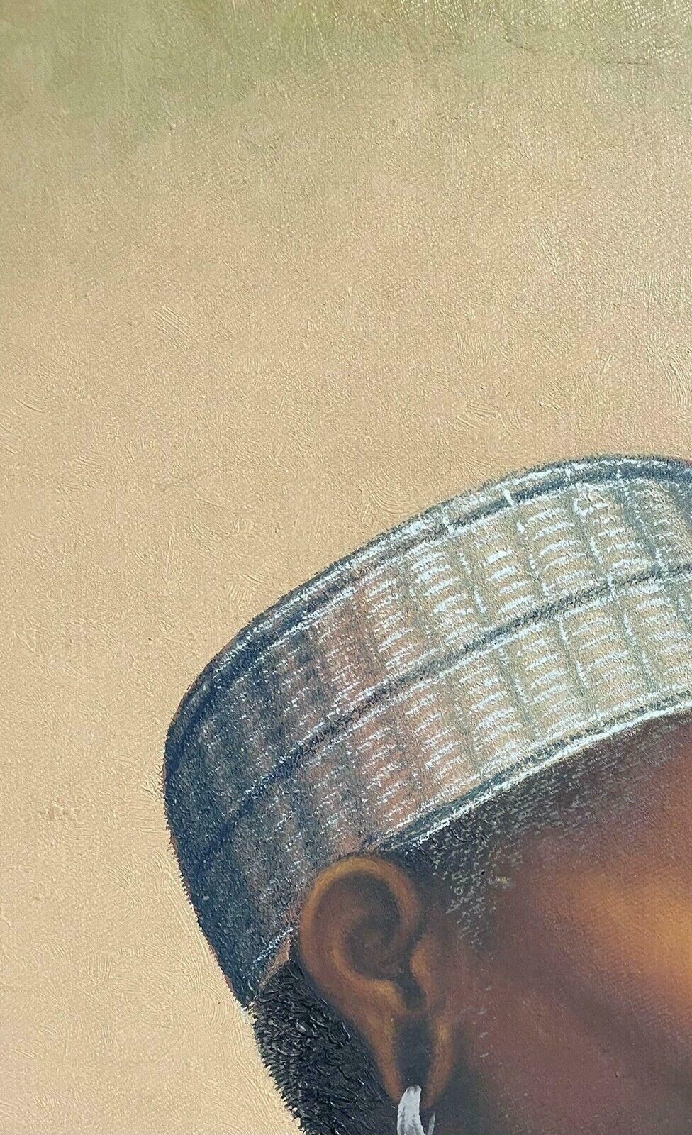 Unknownportrait Of African Man Tanzania   Signed Oil Painting Circa 1970'sc. 1970's photo Art