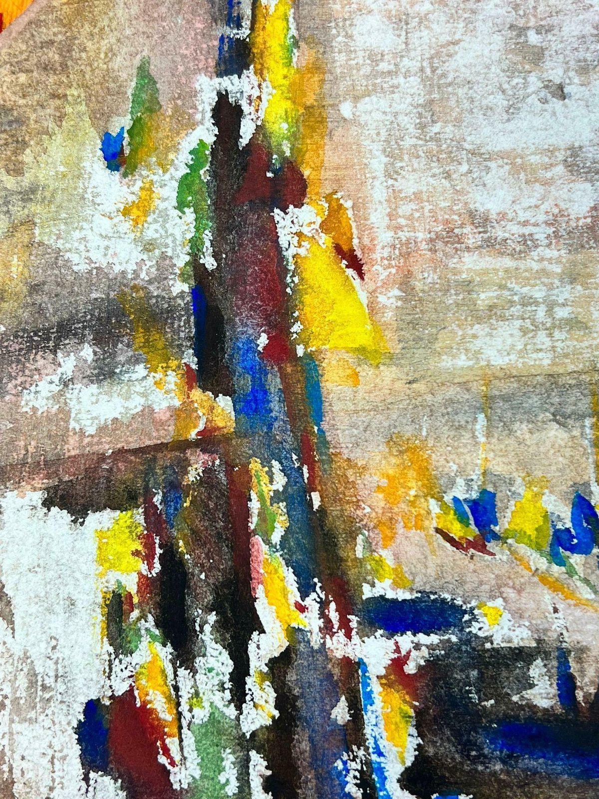 Jacques Coulais (1955 2011)french Expressionist Abstract Original Painting Artists Studio Provenance photo for sale