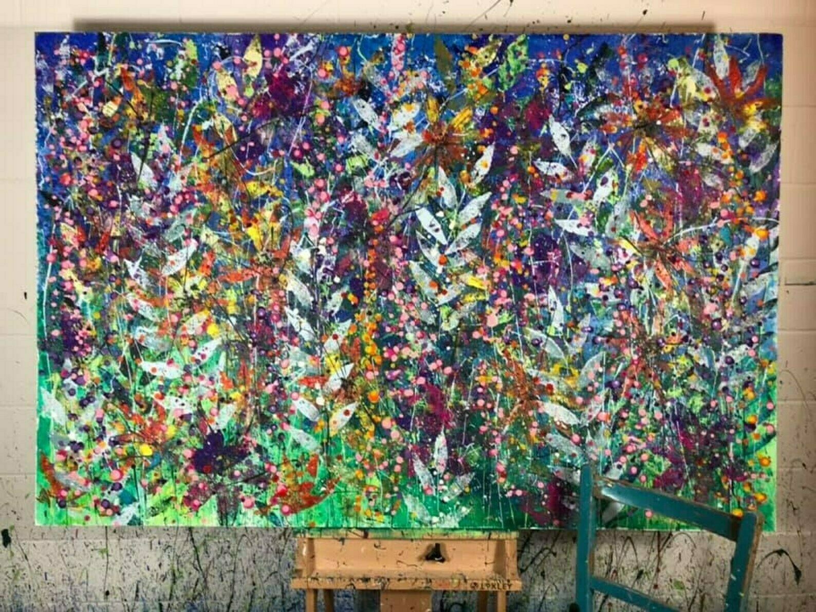Zhara, Extra Large Hand Painted Original Art Work On A Deep Edge Quality Canvas 150cm X 120cm