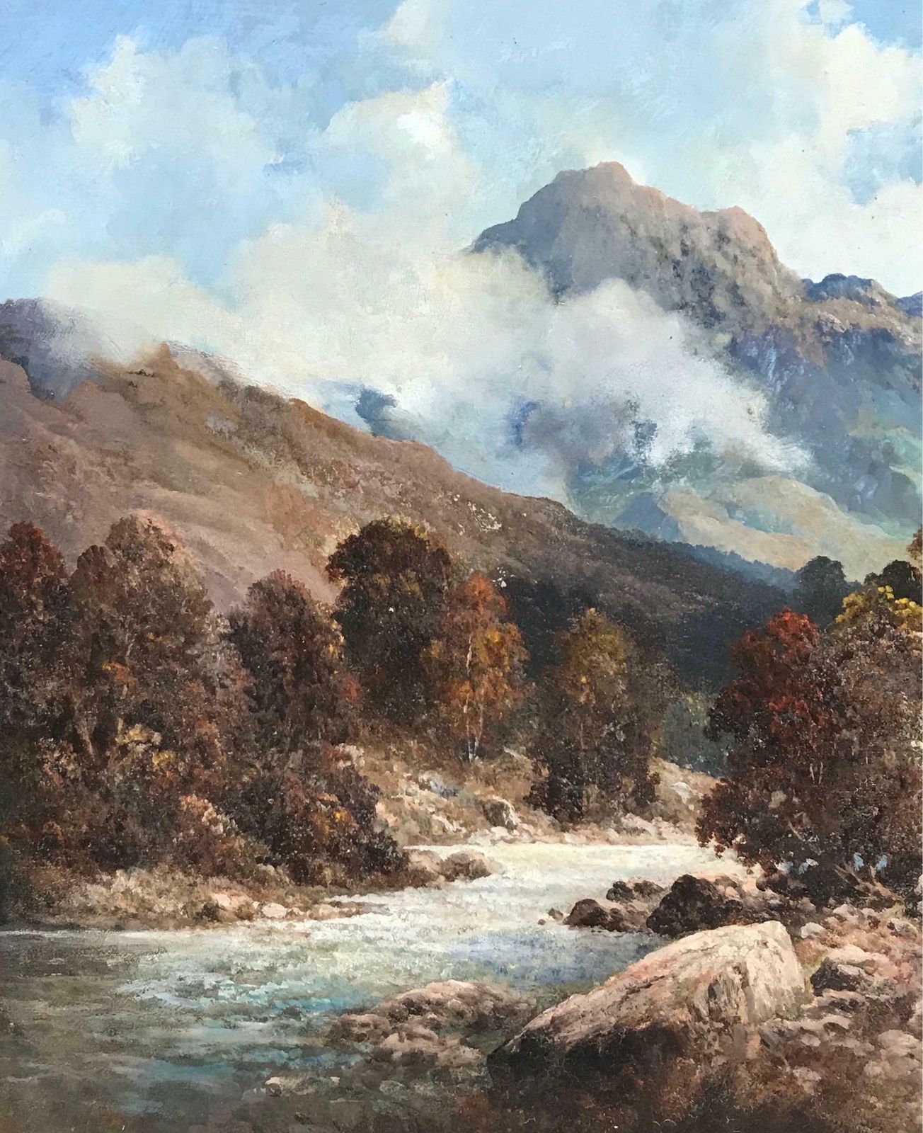 Douglas Falconerthe River Dee Aberdeenshire, Beautiful Scottish Highlands River Landscape, Oil photo Art
