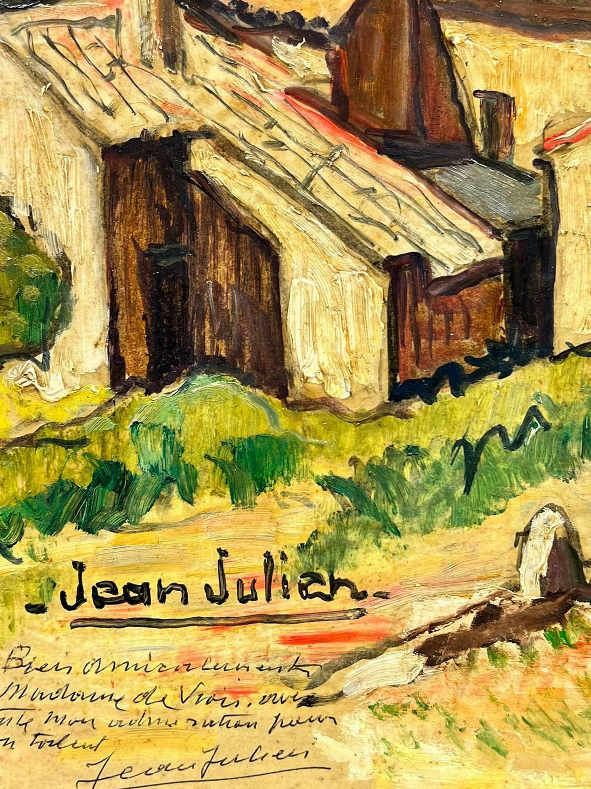 Jean Julianprovence Luberon Valley Cypress Trees Landscape Mid Century French Oil 1950’s photo Art