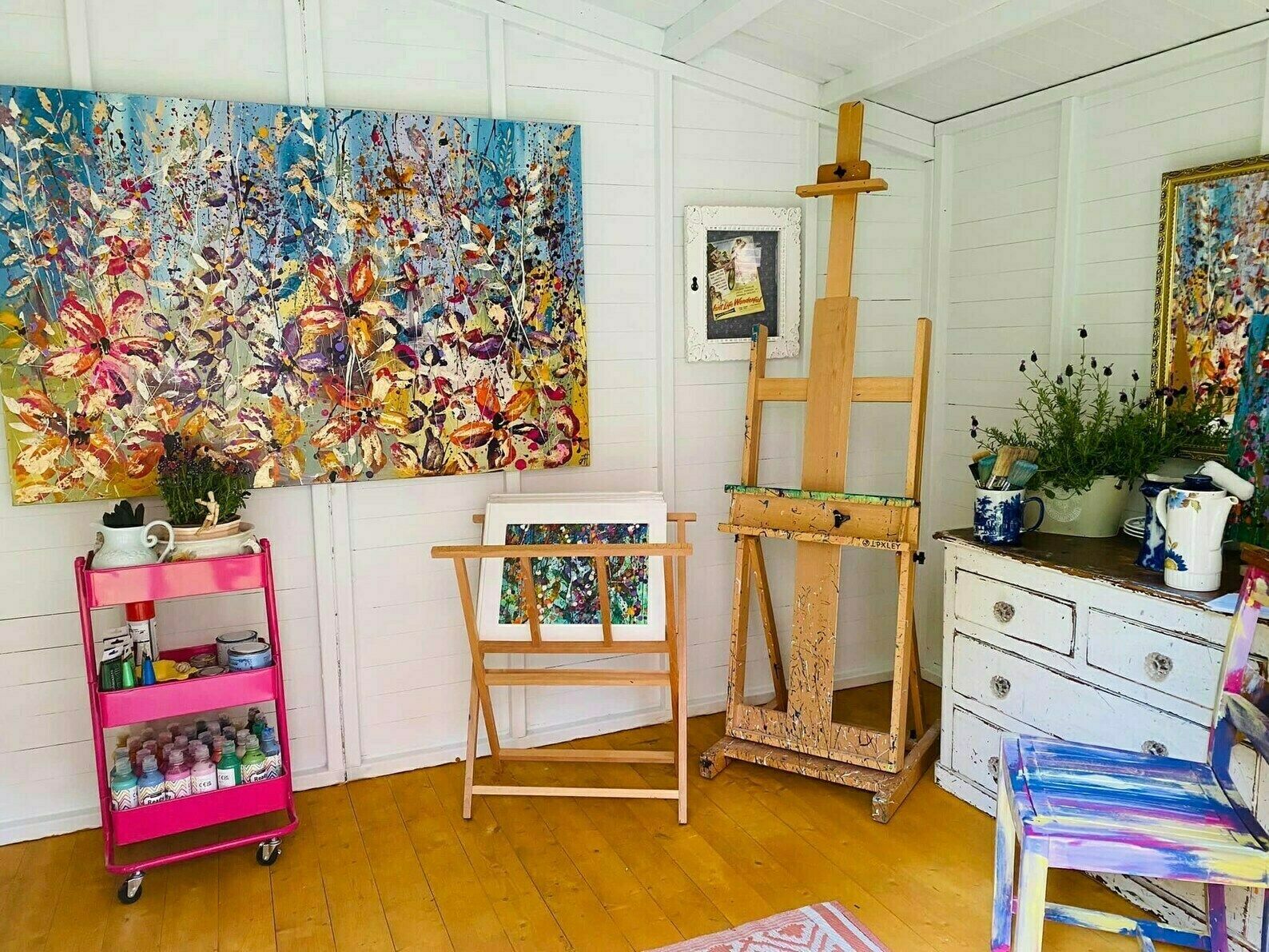 Art Miranda...Large Hand Painted Original Acrylic Art On Canvas 150cm X 100cm photo
