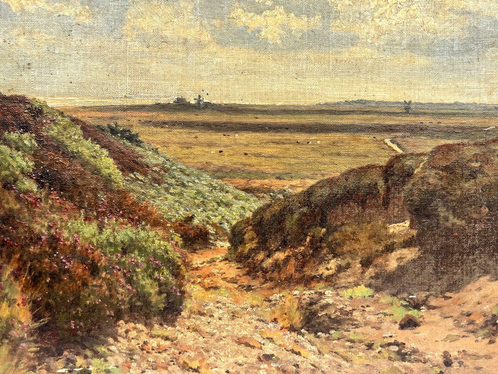Dunwich Near Southwold Suffolk Coast Antique British Impressionist Oil Painting photo for sale